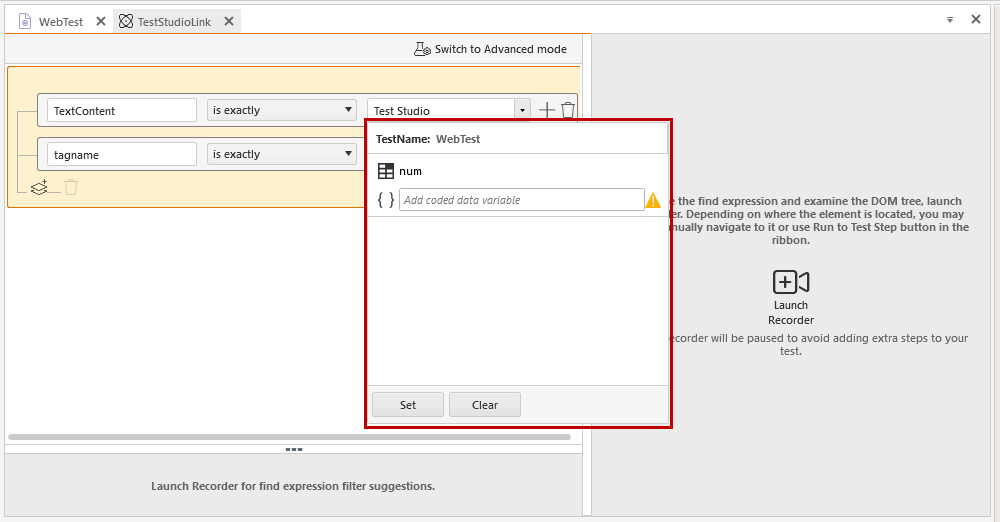 Select column to attach to filter