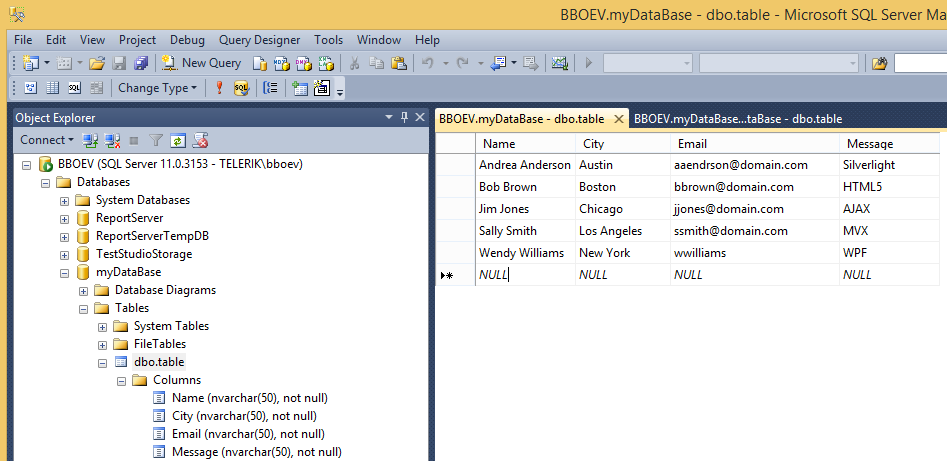 Create DB