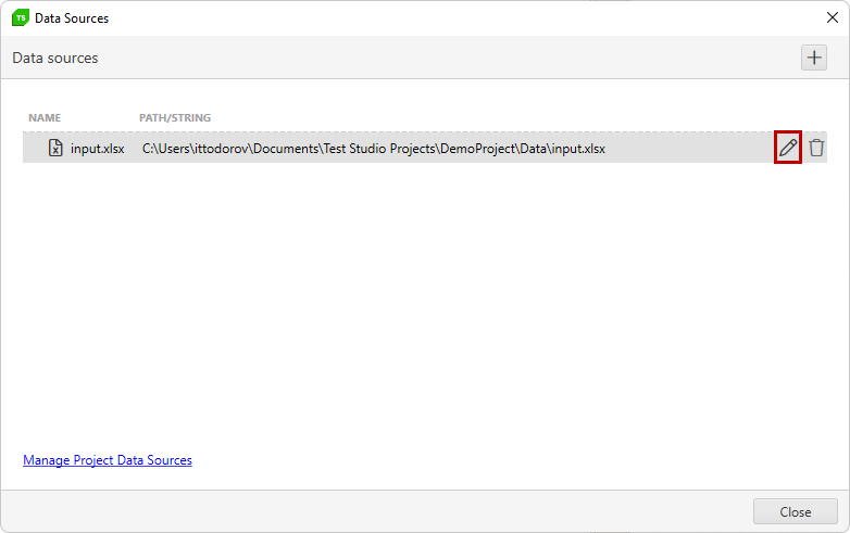 Edit Data Source
