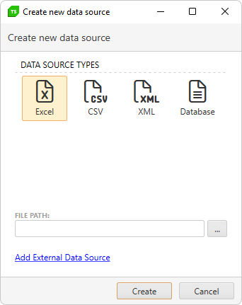Create new data source