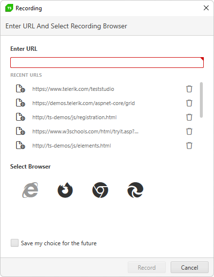 Choose browser