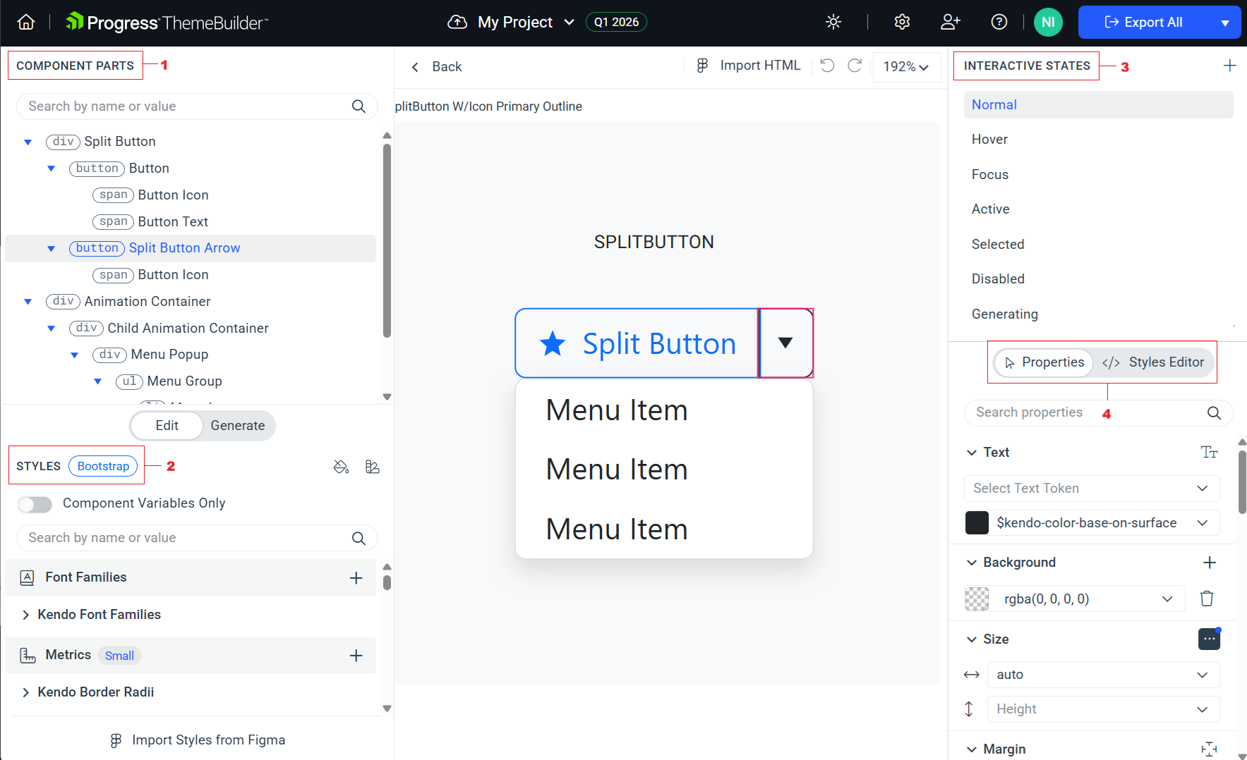 'Add Component' button highlighted from ThemeBuilder's components canvas.