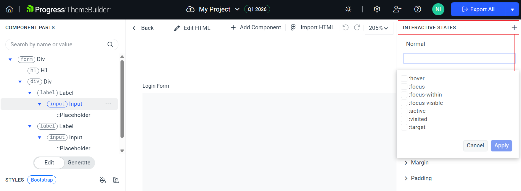 Add interactive states