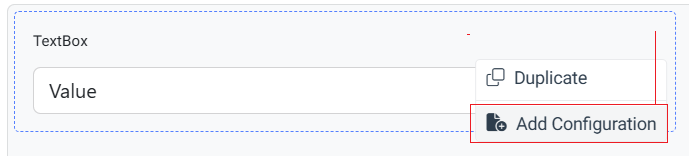 Creating TextBox configuration