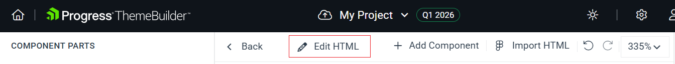 Edit custom component HTML