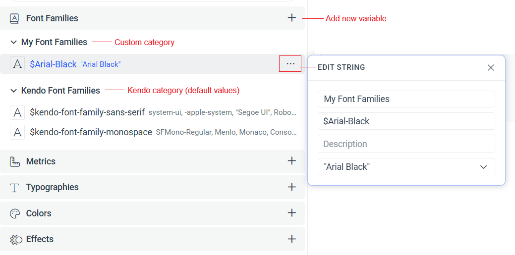 Creating a font family variable