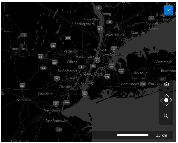 WinUI RadMap Rad Map Features Providers Bing Map Birdseye