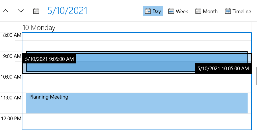 WinUI RadScheduler snapappointments 3