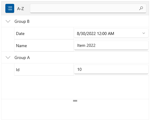 WinUI RadPropertyGrid 