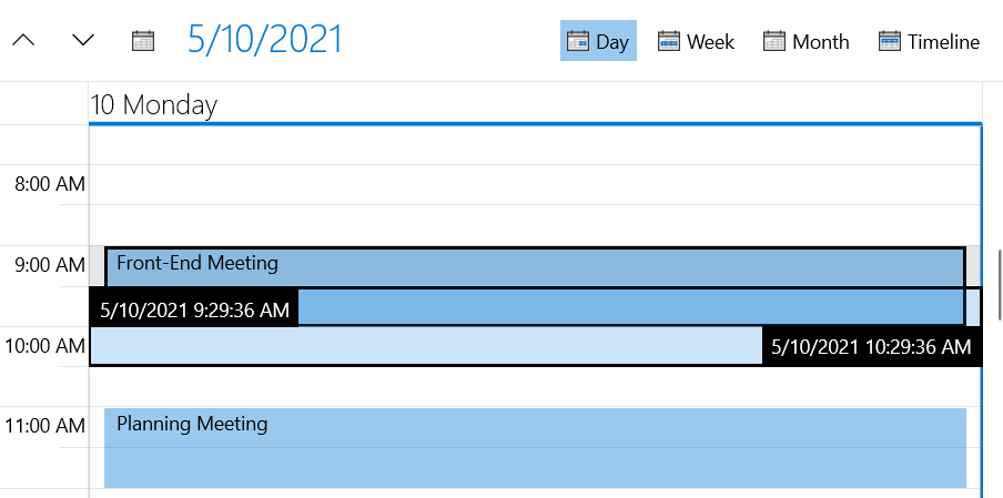 WinUI RadScheduler snapappointments 1