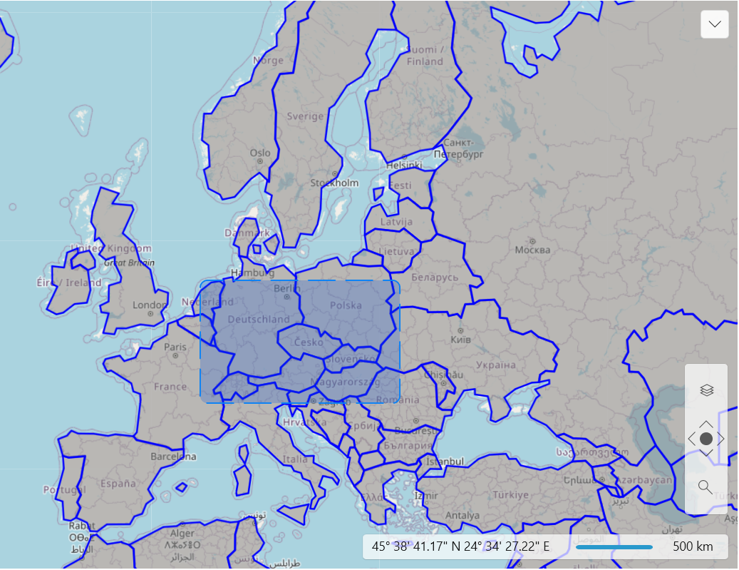 WinUI RadMap Rad Map Features Virtualization Layer Items Selection 6