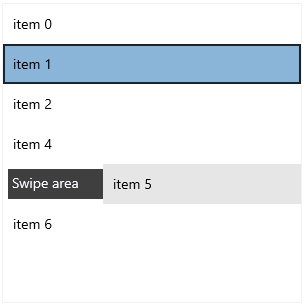WinUI Swiping