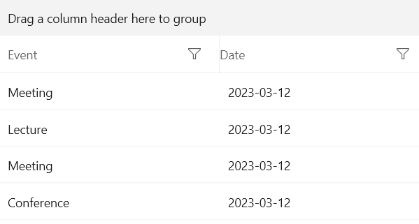 WinUI DateTime Column Format