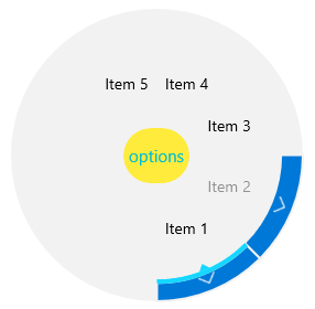 WinUI RadRadialMenu Radial Menu-Radial Menu Button