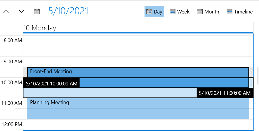 WinUI RadScheduler snapappointments 1