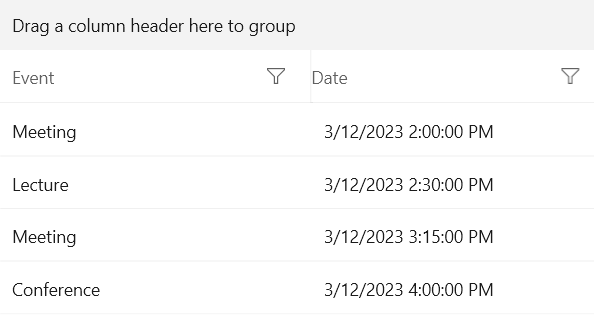 WinUI DateTime Column