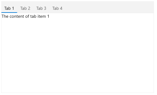 WinUI RadTabControl RadTabControl Example 1