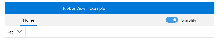 WinUI RadRibbonView LayoutMode button