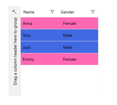 WinUI Cell Decoration Style Selector