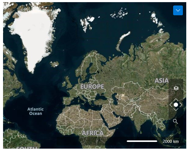 WinUI RadMap Rad Map Features Rest Providers 01 with labels