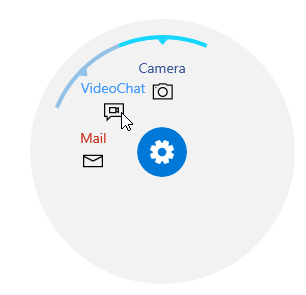 WinUI RadRadialMenu Radial Menu-Radial Menu Item Control Styling