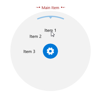 WinUI RadRadialMenu Radial Menu-Tool Tip Style