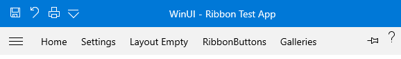 WinUI RadRibbonView 