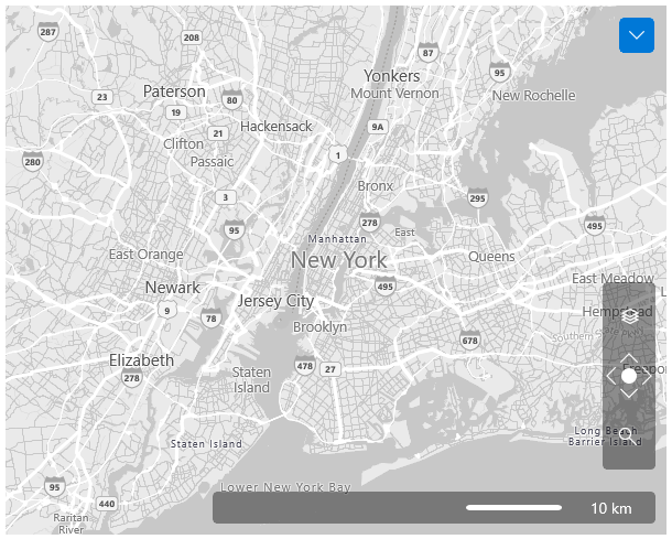 WinUI RadMap Rad Map Features Providers Bing Map Birdseye