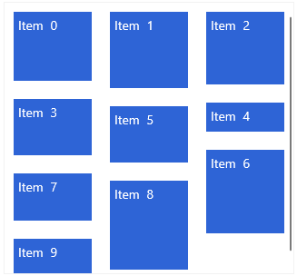 WinUI StaggeredLayout
