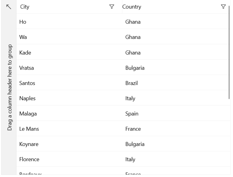 WinUI Delegate Sort Descriptor