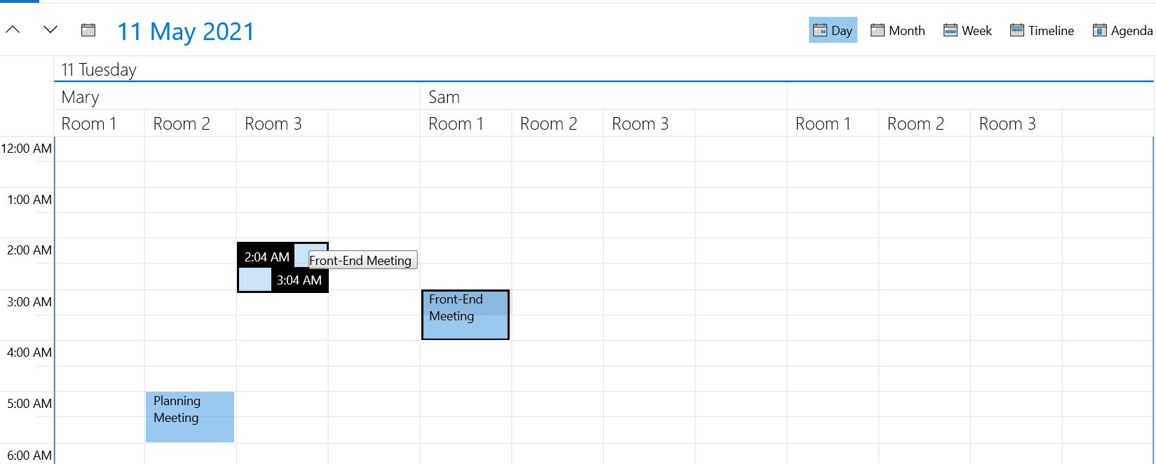 WinUI RadScheduler - Drag And Drop