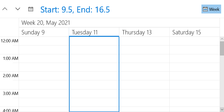 WinUI Showing the week group headers