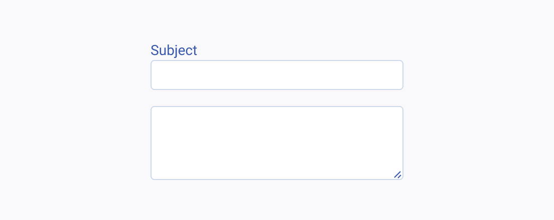 Do not render a Telerik and Kendo UI TextArea without a label. A Telerik and Kendo UI TextArea showing no label.