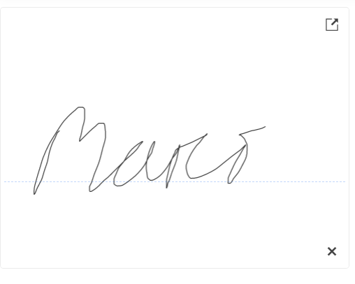 Example Signature A scrawled signature which appears to show the name